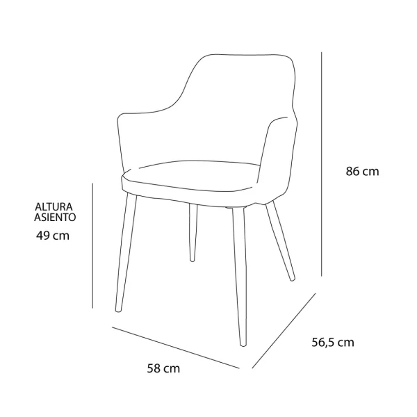 POLTRONA MANDARIM ANTRÁCITA POLTRONA MANDARIM ANTRÁCITA