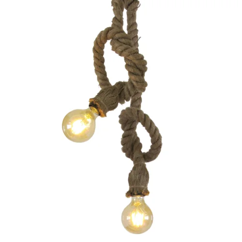 LÂMPADA DE CORDA DE BARCO 2 LUZES