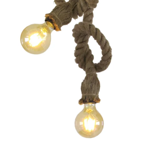 LÂMPADA DE CORDA DE BARCO 2 LUZES