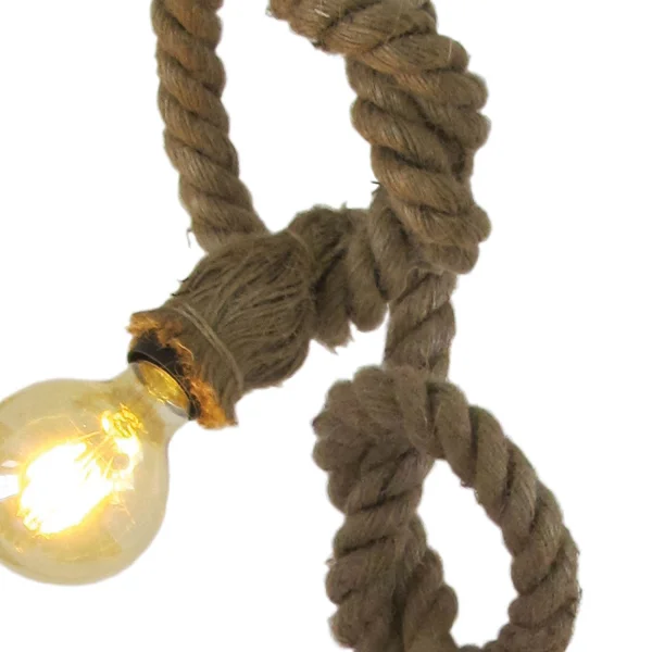 LÂMPADA DE CORDA DE BARCO 2 LUZES