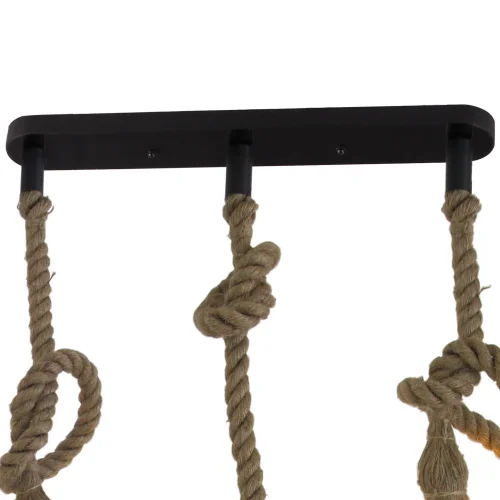 LÂMPADA DE TETO 3 LUZES DE CORDA DE BARCO