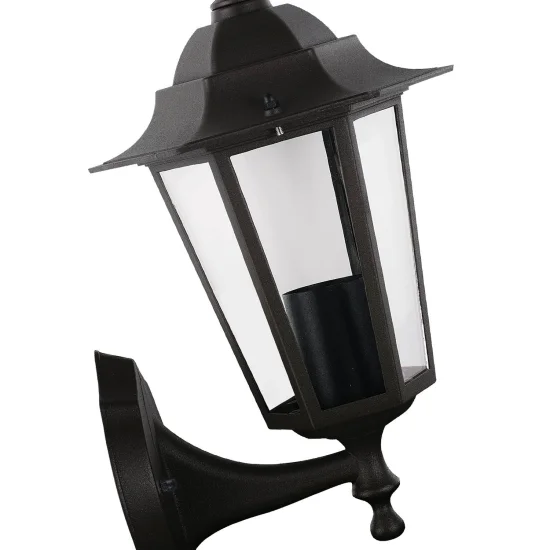 HEXAGONAL PRETO APPLIQUE EXTERIOR E27 2