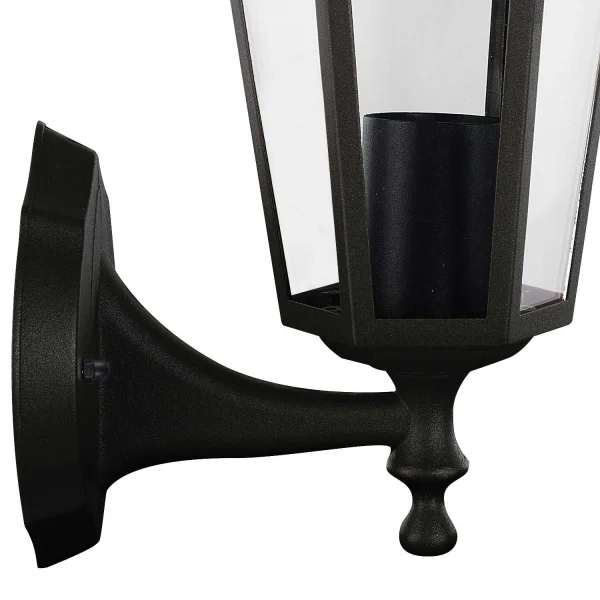 HEXAGONAL PRETO APPLIQUE EXTERIOR E27