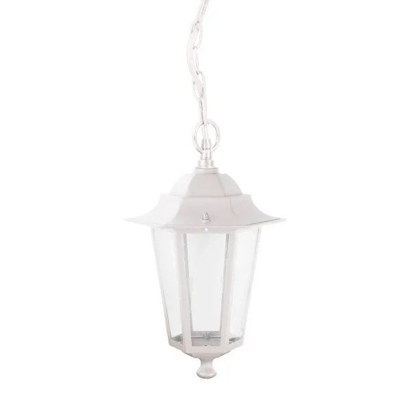 LÂMPADA PENDENTE EXTERIOR HEXAGONAL BRANCA LÂMPADA PENDENTE EXTERIOR HEXAGONAL BRANCA