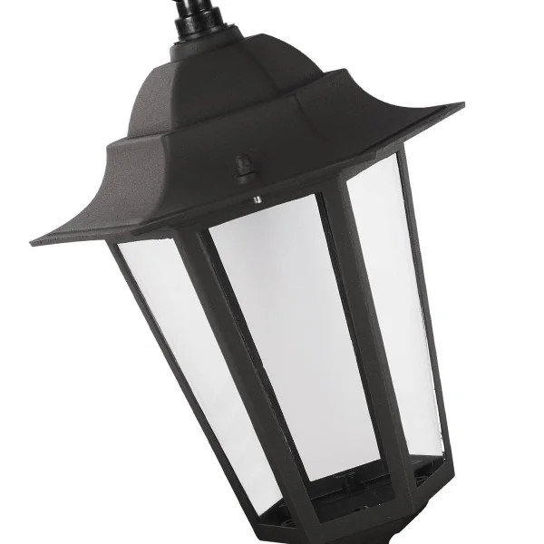 LÂMPADA PENDENTE EXTERIOR HEXAGONAL PRETO