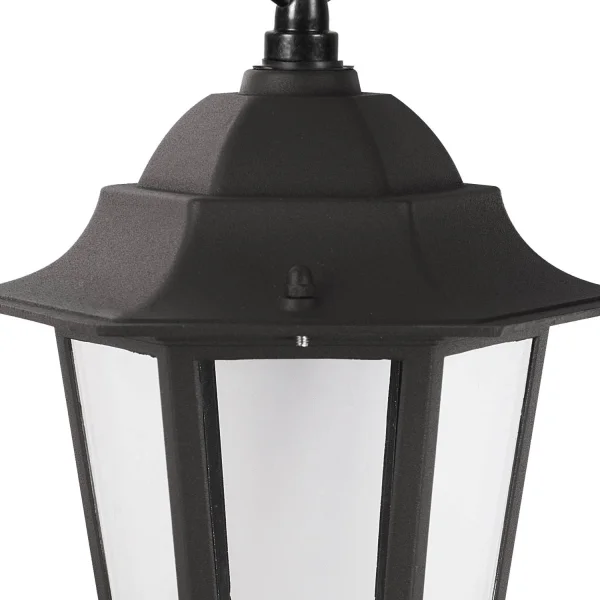 LÂMPADA PENDENTE EXTERIOR HEXAGONAL PRETO