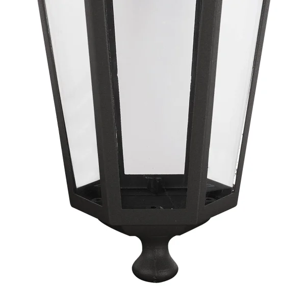 LÂMPADA PENDENTE EXTERIOR HEXAGONAL PRETO