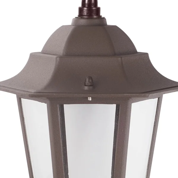 LÂMPADA PENDENTE EXTERIOR FERRUGEM MARROM HEXAGONAL LÂMPADA PENDENTE EXTERIOR FERRUGEM MARROM HEXAGONAL