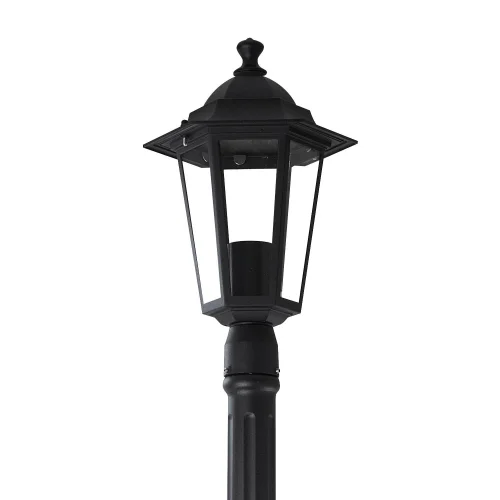 LÂMPADA DE PÉ EXTERIOR HEXAGONAL PRETO