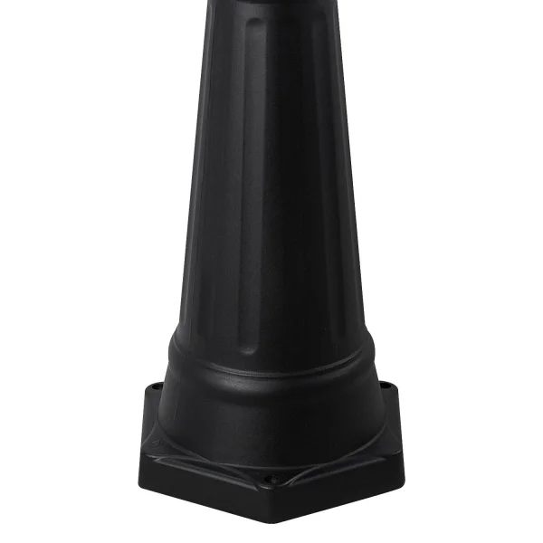 LÂMPADA DE PÉ EXTERIOR HEXAGONAL PRETO