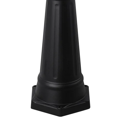 LÂMPADA DE PÉ EXTERIOR HEXAGONAL PRETO