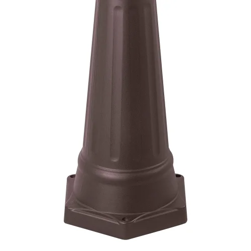 LANTERNA PÉ EXTERIOR FERRUGEM MARROM HEXAGONAL