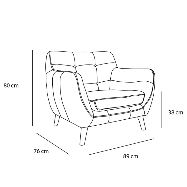 POLTRONA CINZA-OLIVA VINTAGE