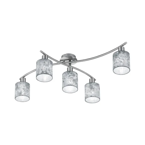 TETO TETO 5 LUZES PICCOLO PRATA