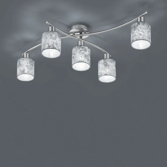 TETO TETO 5 LUZES PICCOLO PRATA 2