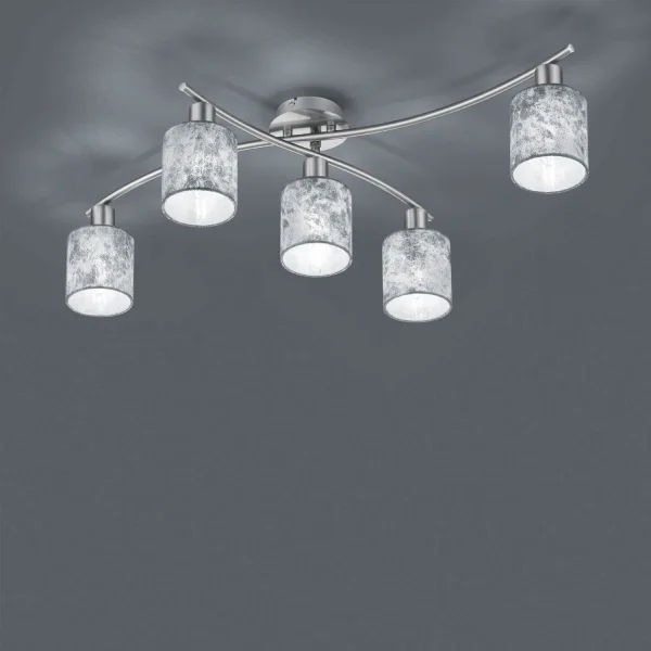 TETO TETO 5 LUZES PICCOLO PRATA