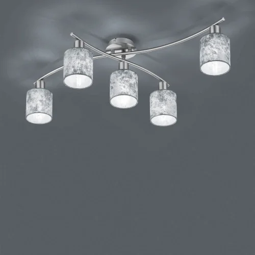 TETO TETO 5 LUZES PICCOLO PRATA