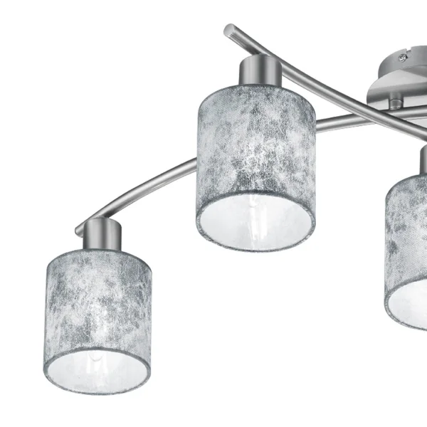 TETO TETO 5 LUZES PICCOLO PRATA