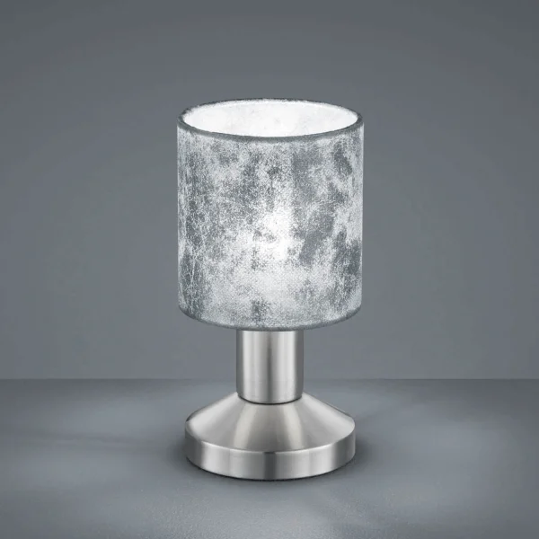 LÂMPADA DE MESA PICCOLO TELA PRATA