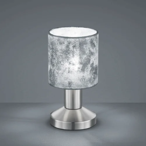 LÂMPADA DE MESA PICCOLO TELA PRATA