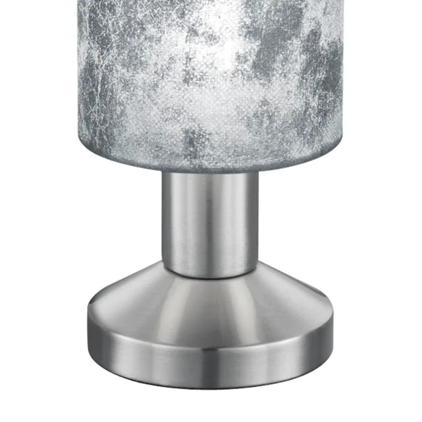 LÂMPADA DE MESA PICCOLO TELA PRATA