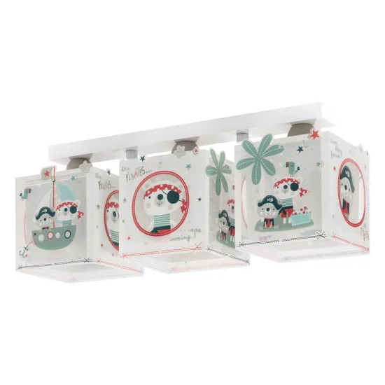 TETO INFANTIL 3 LUZES PIRATAS