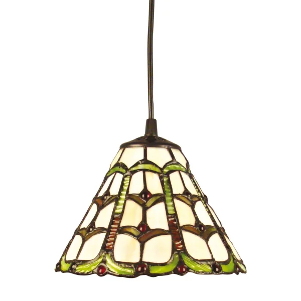 PINGENTE 1 LUZ 20CM VERDE TIFFANY
