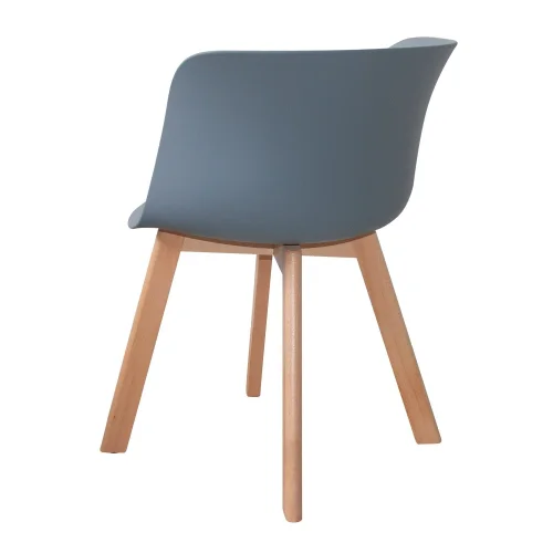 POLTRONA DE MADEIRA NÓRDICA CINZA POLTRONA DE MADEIRA NÓRDICA CINZA