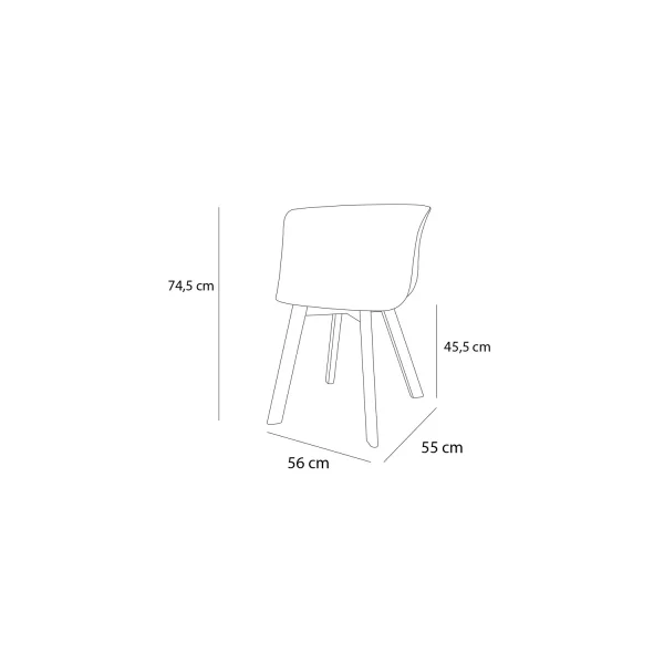 POLTRONA DE MADEIRA NÓRDICA CINZA POLTRONA DE MADEIRA NÓRDICA CINZA