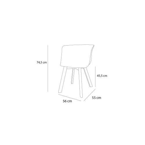 POLTRONA DE MADEIRA NÓRDICA ROSA