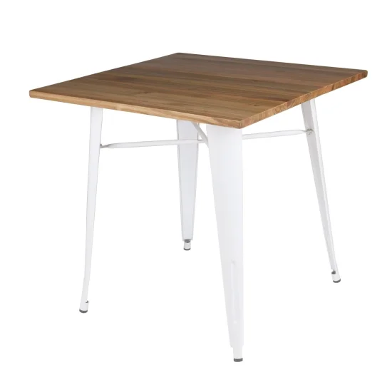 TABELA JOSEPHINE WHITE WOOD 80x80 CM 2
