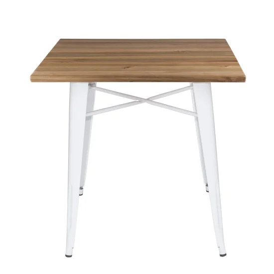 TABELA JOSEPHINE WHITE WOOD 80x80 CM