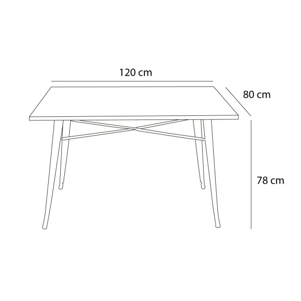 TABELA JOSEPHINE WHITE WOOD 120x80 CM TABELA JOSEPHINE WHITE WOOD 120x80 CM