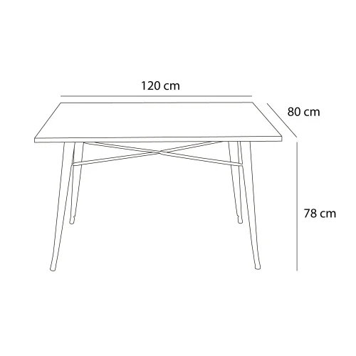 TABELA JOSEPHINE WHITE WOOD 120x80 CM TABELA JOSEPHINE WHITE WOOD 120x80 CM