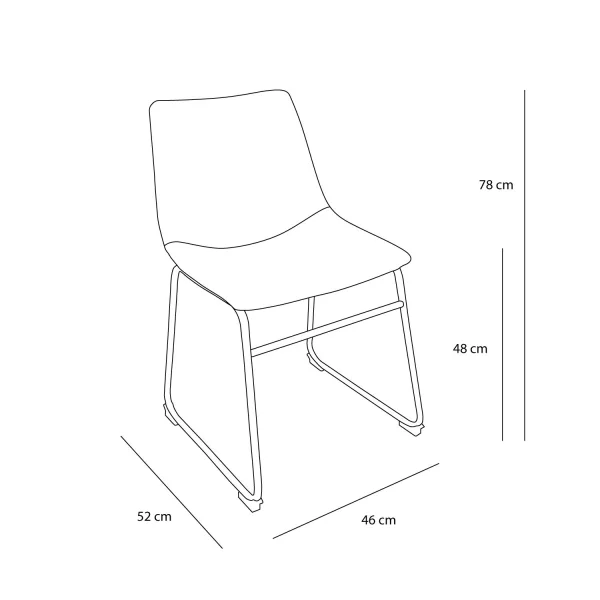 CADEIRA MARROM VINTAGE LENNIX