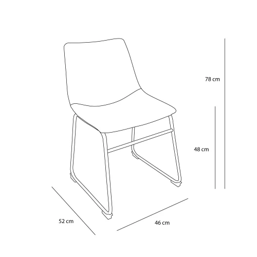 CADEIRA MARROM VINTAGE LENNIX