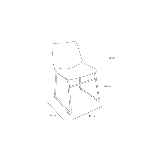 CADEIRA LENNIX CINZA VINTAGE