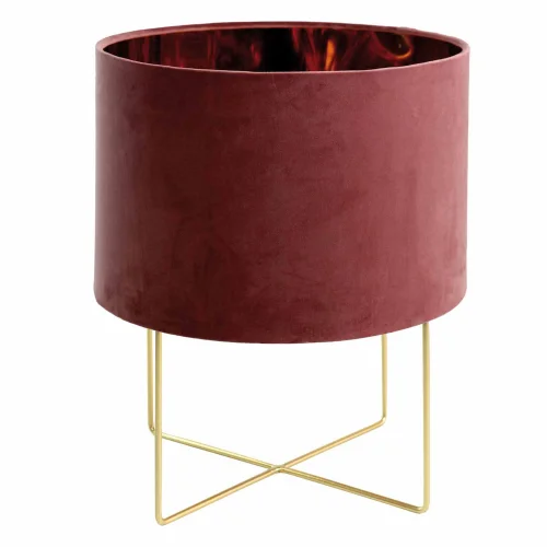 LÂMPADA DE MESA DE VELUDO MARROM