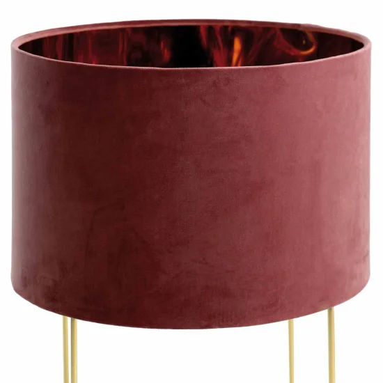 LÂMPADA DE MESA DE VELUDO MARROM 2