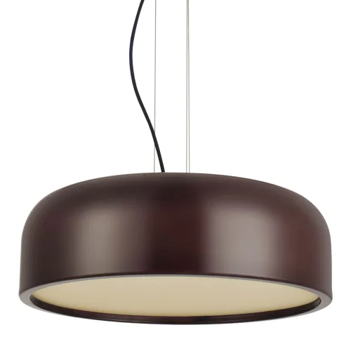 LÂMPADA DE TETO ROTULADA CAFÉ/BRANCO