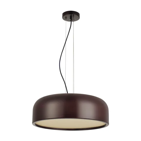 LÂMPADA DE TETO ROTULADA CAFÉ/BRANCO 2