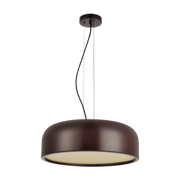 LÂMPADA DE TETO ROTULADA CAFÉ/BRANCO