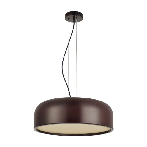 LÂMPADA DE TETO ROTULADA CAFÉ/BRANCO