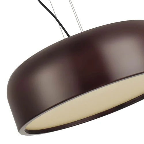 LÂMPADA DE TETO ROTULADA CAFÉ/BRANCO