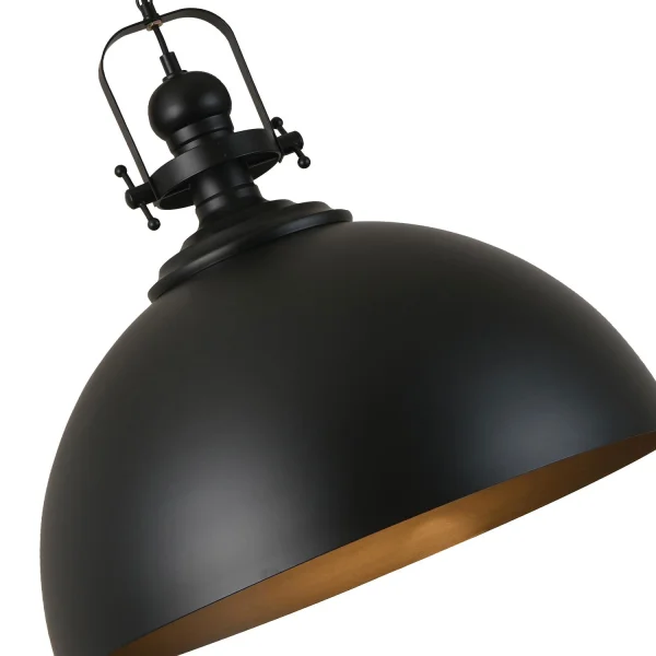 LÂMPADA DE TETO DE FERRO PRETO ALDARA
