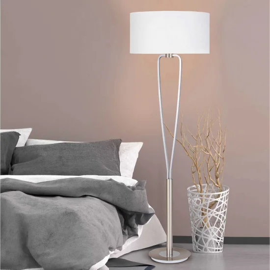 LÂMPADA DE PISO NÍQUEL TOULOUSE