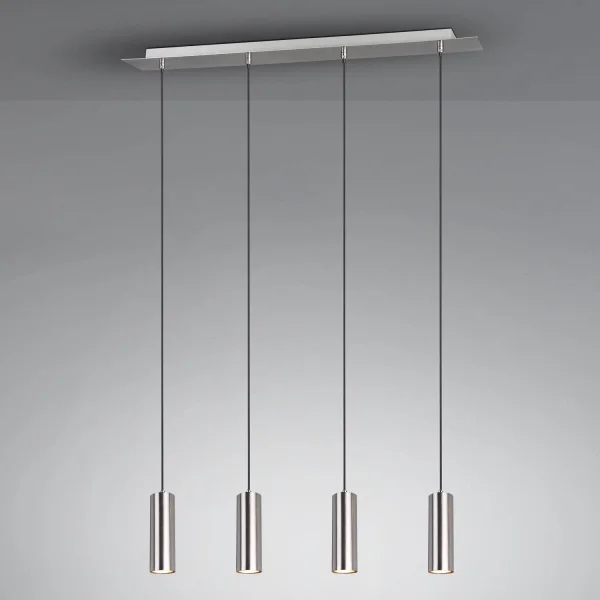 ENXERTO DE LÂMPADA DE TETO 4 LUZES DE NÍQUEL FOSCO