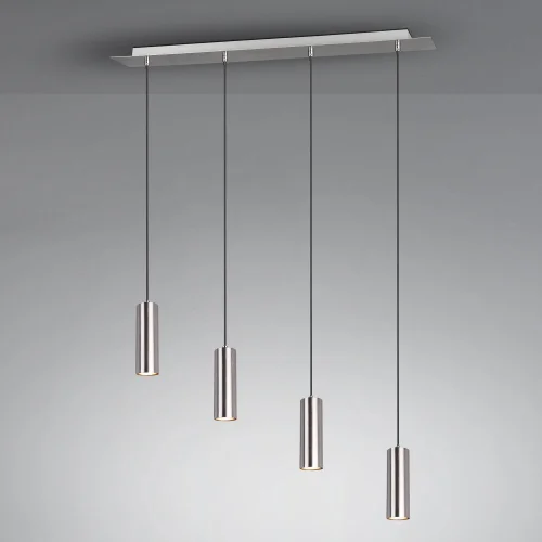 ENXERTO DE LÂMPADA DE TETO 4 LUZES DE NÍQUEL FOSCO