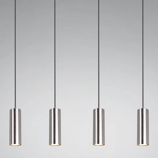 ENXERTO DE LÂMPADA DE TETO 4 LUZES DE NÍQUEL FOSCO