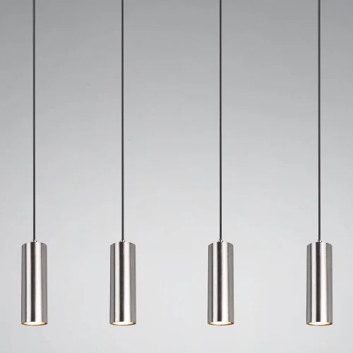 ENXERTO DE LÂMPADA DE TETO 4 LUZES DE NÍQUEL FOSCO